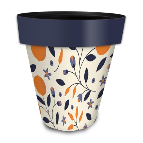 Briarwood Lane Citrus And Vines Large Planter, 15" X 15" X 14", White, Indoor/Outdoor - color: Citrus Vine, size: Large