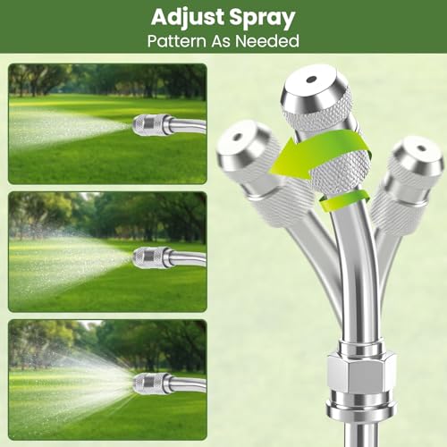 29"-44" All Metal Replacement Sprayer Wand, Suitable for 1/2" Hose Quick Connector, 1/4" & 3/8" & 1/2" Brass Barb Spray Wand, Built-in Shut Valve Stainless Steel Spray Wand - color: 44" Sprayer Wand