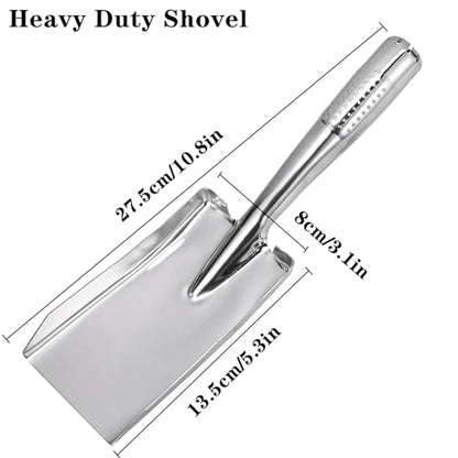 Garden Shovel Hand Trowel, Heavy Duty Stainless Steel Gardening Tools - color: Square shovel