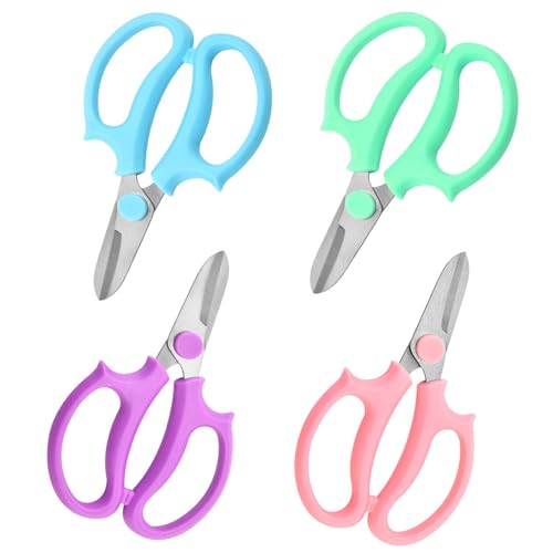 4 PCS Stainless Steel Garden Flower Scissors, Stems, Fruit Picking Trimming