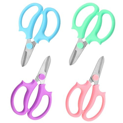 4 PCS Stainless Steel Garden Flower Scissors, Stems, Fruit Picking Trimming