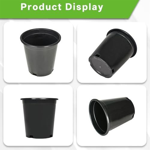 Nursery Pots with Drainage Holes Pack of 10 Pcs 1 Gallon and Plant Label Flexible Seedling Pots Seed Starting Planter for Indoor Outdoor Flowers Succulents Cactus - size: 10 Pcs 1 Gallon