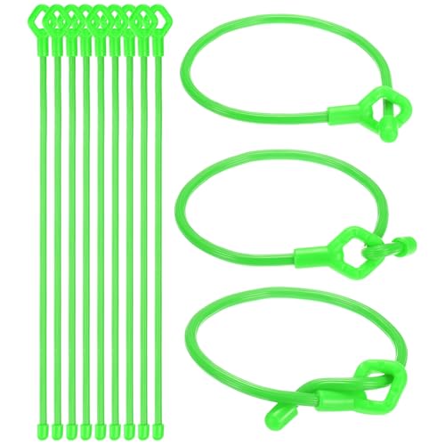 M METERXITY 12-Pack Adjustable Plant Ties, 12inch/30.48cm Silicone Flexible Multi-Function Sturdy Garden Twist Tie for Plant Support/Tree/Shrub/Vine, Reusable Support Twine [Green] - color: Green, size: 12inch/30.48cm