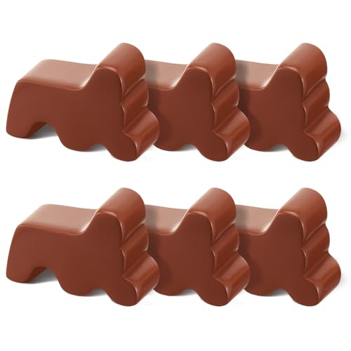 Kigeli 6 Pcs Resin Garden Pot Feet for Outdoor Planters 3 Inch Long 1.5 Inch Tall Flower Handmade Elevator Plant Feet Frost Proof Lifter for 14-20 in Pot(Brown) - color: Brown