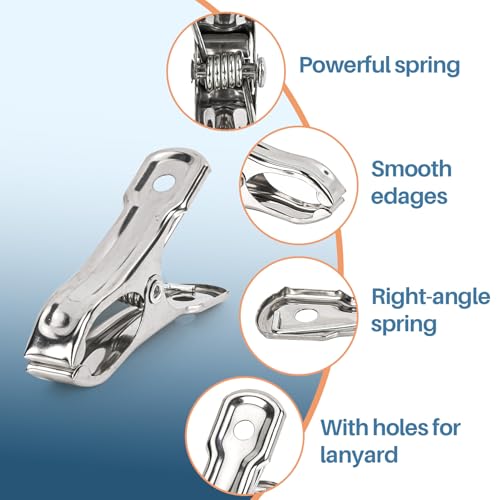 50 PCS Garden Clips for Netting - Stainless Steel Greenhouse Clamps