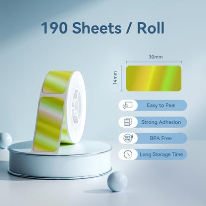 NIIMBOT Thermal Transfer Labels 0.55''x1.18'', Only for N1/B18 Label Maker - color: 0.55''×1.18''-hologram