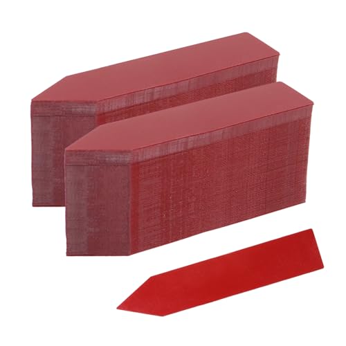 Plant Tags Labels, Reusable & Waterproof, Red, 4 Inch-200 Pcs - color: Red