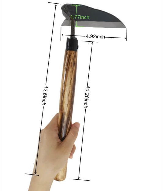 Left Handed Gardening Tools, Garden Hoe, Crack Weeder, Japanese Weeding Sickle, Grass Cutter Hand Tools for Lawn, Yard, Patio, Farming
