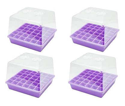 Bootstrap Farmer Countertop Seed Starter Kit in Purple, Reusable 1010 Tray Bundle with Inserts and Humidity Dome - color: Purple