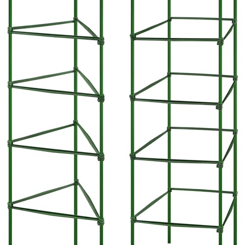 Coloch 100 Pcs Plant Stake Arms for Tomato Cage, 11.8” Expandable Plant Supports Trellis Connector with 2 Buckles for 11mm Diameter Plant Stake, for Climbing Plants, Tomato, Vegetable, Indoor&Outdoor