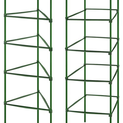 Coloch 100 Pcs Plant Stake Arms for Tomato Cage, 11.8” Expandable Plant Supports Trellis Connector with 2 Buckles for 11mm Diameter Plant Stake, for Climbing Plants, Tomato, Vegetable, Indoor&Outdoor