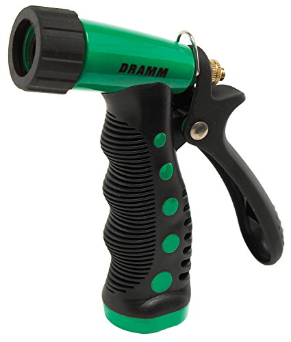 Dramm ColorStorm Premium Pistol Spray Nozzle – Heavy-Duty Adjustable Garden Hose Sprayer with Ergonomic Grip & Variable Water Patterns for Garden, Car, Deck, and Outdoor Cleaning – Green - color: Green, size: Pistol