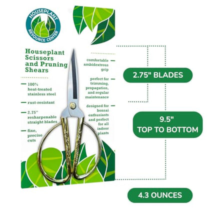 Houseplant Pruning Shears, Stainless Steel Scissors for Trimming & Notching