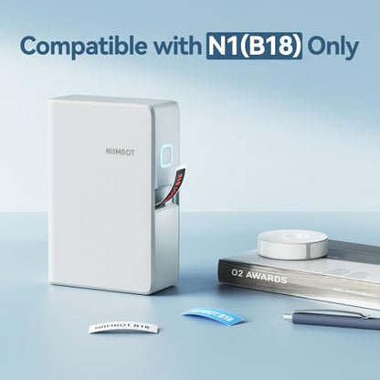 NIIMBOT Thermal Transfer Labels 0.47''x1.57'', Only for N1(B18) Label Maker - color: 0.47''×1.57''-white