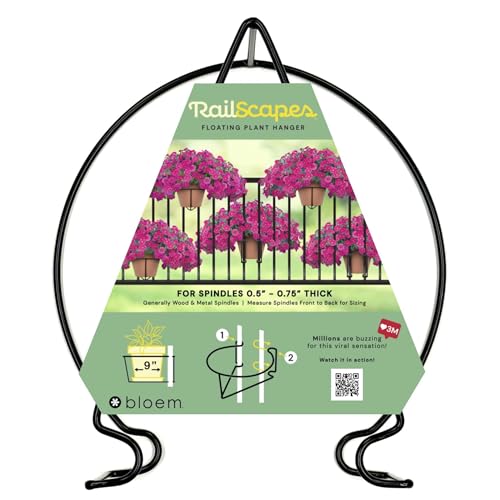 Bloem Railscapes Floating Railing Plant Clip for 1/2" - 3/4” Narrow Spindles - size: 1/2"-3/4" Narrow Spindles