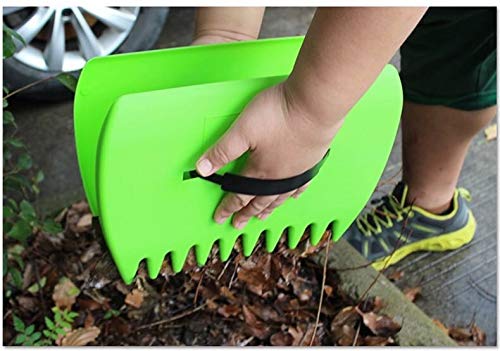 Leaf Grabber Set Paw Handheld Hazelnut Leaf Scoop Fast Lawn Remove Fallen Collection Great Tool Lawn Claw Leaf Blade Used to Pick Up Leaves, Grass Clippings, Trash (Green)