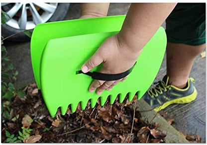 Leaf Grabber Set Paw Handheld Hazelnut Leaf Scoop Fast Lawn Remove Fallen Collection Great Tool Lawn Claw Leaf Blade Used to Pick Up Leaves, Grass Clippings, Trash (Green)