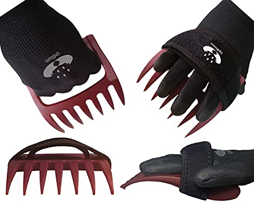 UpBloom - Garden Hand Cultivator Includes 2 Pairs of Spandex Gardening Gloves - ergonomically Designed to Hand rake, dig, Weed, Plant, Aerate and Cultivate Vegetable and Flower beds (Medium) - size: Medium
