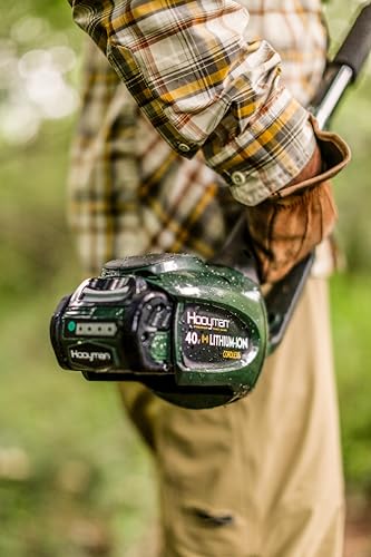 Hooyman Cordless 40 Volt Pole Saw Battery with Charge Level Indicator, 70 Minutes of Power Per Charge, and 40 Percent Longer Life for Tree Pruning, Tree Trimming, Hunting, Camping, and Outdoor - style: 40V Battery
