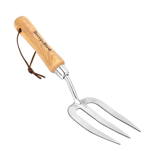 Gardening Hand Fork, Stainless Steel Hand Weed Fork - size: 12.3in