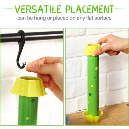 Qualirey 15 Pcs Sticky Fly Trap Fly Stick with Hook, Green Polka Dots - style: Green Polka Dots