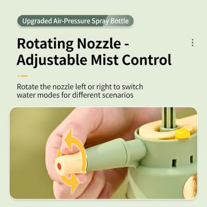 1.5L/50oz Handheld Pump Sprayer with Adjustable Nozzle, Green