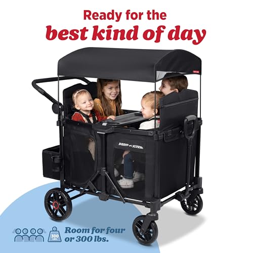 Radio Flyer Voya 2.0 XT 4-Seat Stroller Wagon, For Kids 6+ Months, Compact - size: 2.0 (NEW)