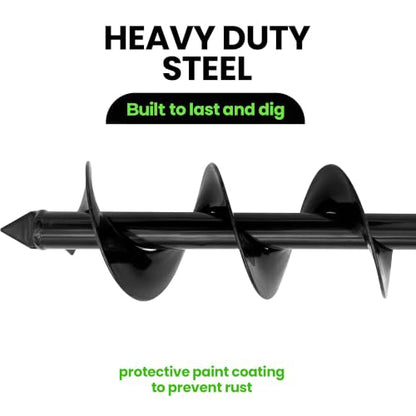 K-Brands Auger Drill Bit for Planting – 4 x 16 Inch – 3/8'' Hex Drive Drill - size: 4 x 16 Inch