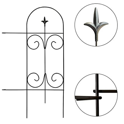 Thealyn 20ft x 32" Metal Decorative Halloween Fence(14-Panel Set)