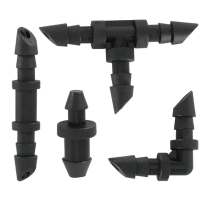 Drip Irrigation Fittings Kit, 1/4" Tubing, 60 Piece Set
