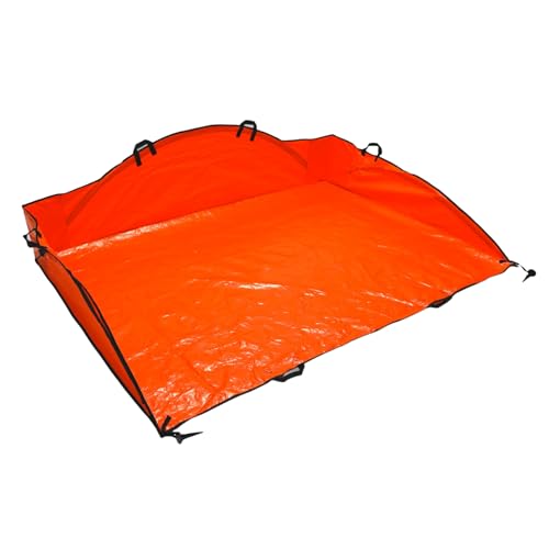 Leaf Tarp for Fast Yard Cleanup –Leaf Collection Tarp with 6 Handles & Ground Stakes – Lawn Leaf Bag for Raking, Garden Debris & Yard Waste Removal, Wind Proof, 5’ x 7’ Large Capacity - size: 5' x 7'