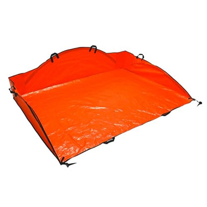 Leaf Tarp for Fast Yard Cleanup –Leaf Collection Tarp with 6 Handles & Ground Stakes – Lawn Leaf Bag for Raking, Garden Debris & Yard Waste Removal, Wind Proof, 5’ x 7’ Large Capacity - size: 5' x 7'