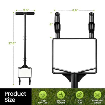 Manual Lawn Core Aerator for Compacted Soil, Hollow Tines