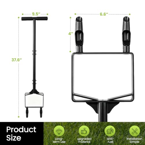 Manual Lawn Core Aerator for Compacted Soil, Hollow Tines