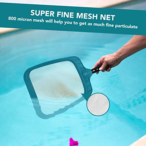 POOLWHALE Professional Pool Skimmer Net,Fine Mesh Net Bag,Heavy Duty Swimming Leaf Skimmer Cleaning Tool - Fast Cleaning,Debris Pickup Removal- Fits Standard Swimming Pool Poles(No Pole) (Pack of 2) - size: Pool Skimmer (Pack of 2)