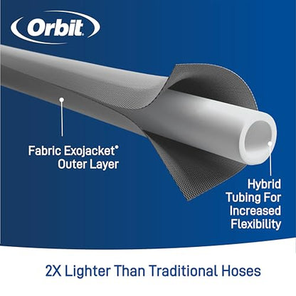 Orbit 33180 ExoJacket Fabric Garden Hose - Heavy-Duty Water Hose (100-Foot x 5/8-Inch) (Pack of 2) - size: 100 Ft (Pack of 2), style: ExoJacket