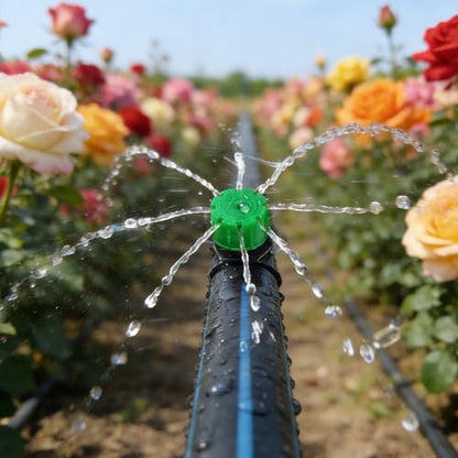 100Pcs Drip Irrigation Emitters,Adjustable Irrigation Drippers Sprinklers - color: Green-100pcs