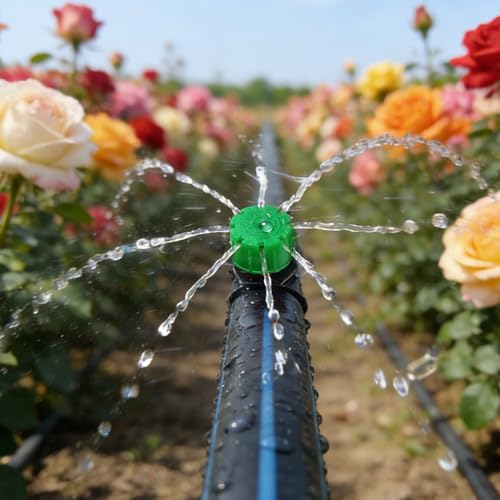 100Pcs Drip Irrigation Emitters,Adjustable Irrigation Drippers Sprinklers - color: Green-100pcs