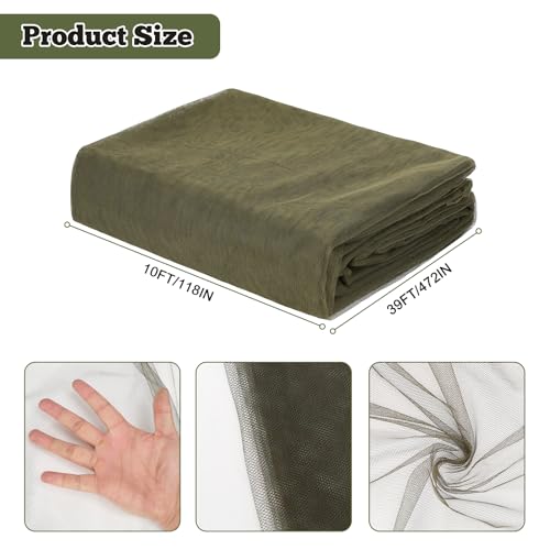 39 x 10 Ft Mosquito Netting for Garden Patio, Breathable Mesh Net for Bird and Insect Protection, Plant Cover for Vegetables, Fruits and Flowers, 3x12m Green - color: Green, size: 10 x 39 ft