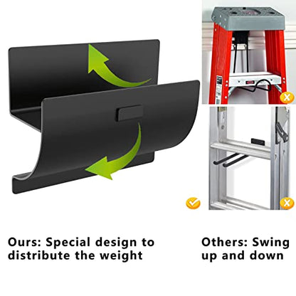 Heavy-Duty Ladder Hanger-Wall Mount Ladder Hooks for Storage-Wheelbarrow Hangers for Garage Wall-2 Pack - size: 2 P