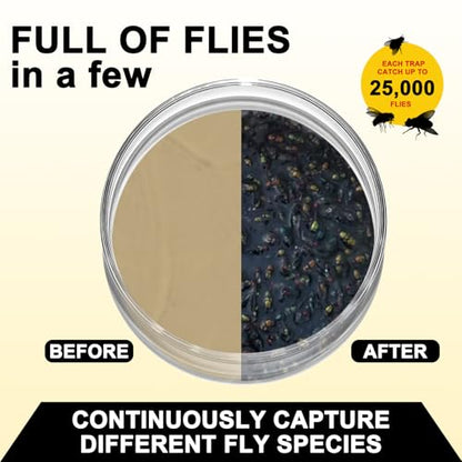12 Pack Fly Bait, Fly Trap Refills Packet Work with All Reusable Flies Trap - size: 12 Pack