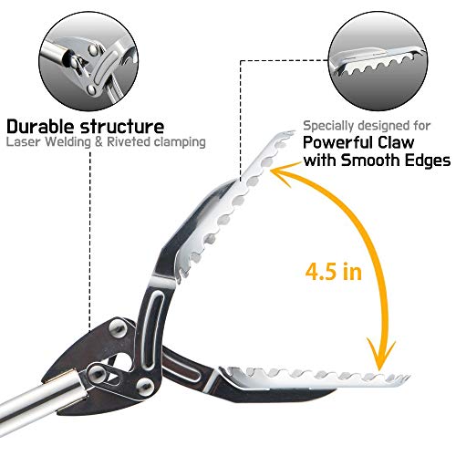 FTH Stainless Steel Grabber Reacher Pickup Tool Heavy Duty Trash Picker 60" - color: 60 Inch
