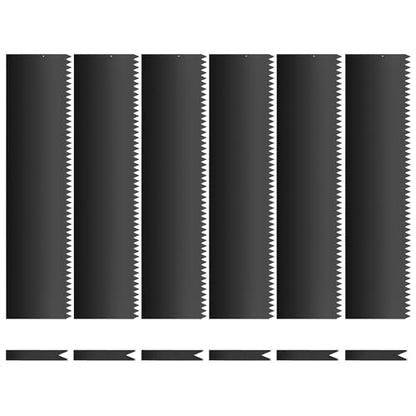 6PCS Galvanized Steel Landscape Edging Kit, 40" L x 12.5" H (20ft Total) Steel Landscape Lawn Edging for Lawn Yard, Coated Bendable Metal Strips, No-Dig Hammer-in Edging Border w/7Clips - style: 40" L x 12.5" H,Black