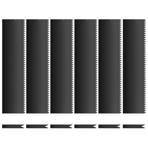 6PCS Galvanized Steel Landscape Edging Kit, 40" L x 12.5" H (20ft Total) Steel Landscape Lawn Edging for Lawn Yard, Coated Bendable Metal Strips, No-Dig Hammer-in Edging Border w/7Clips - style: 40" L x 12.5" H,Black