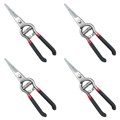Garden Guru Classic Bypass Pruning Shears Clippers – Heavy Duty Forged Steel Garden Pruners – Safety Lock – Non Slip Comfort Grips – Cuts up to 1” Diameter – Professional Bypass Pruners (4 Pack) - size: 4 Pack, style: Precision Blade