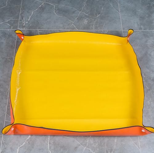 Repotting Mat Plant Mat, Indoor Plant Transplant Replacement Mat, Bonsai Tools Portable Gardening Mat, Potting Tray Soil Spillage Mat (Yellow,19.7 * 19.7) - color: Yellow