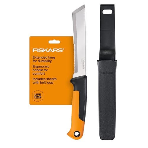 Fiskars Harvesting Knife w/ Sheath, Serrated Edge Vegetable Garden Tool - style: Harvesting Knife
