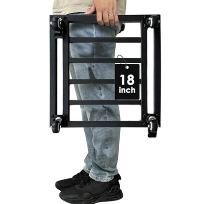 18" Metal Plant Caddy with Wheels Heavy Duty,Square Large Plant Stand Indoor Outdoor Use,Rolling Plant Dolly with Industrial Casters,Rust-Proof Black Plant Tray for Large Planters Pots,1-Pack - size: 18 Inch-1 Pack