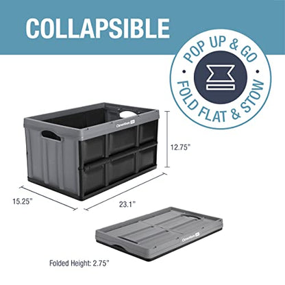 CleverMade Eco 62L Collapsible Storage Bin, Stone, 3 Pack - color: Stone, size: 62l - 3 Pack