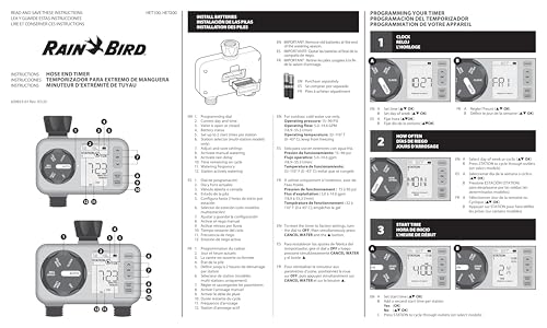 Rain Bird HET100 Electronic Digital Hose End Timer, 3/4"
